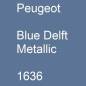 Preview: Peugeot, Blue Delft Metallic, 1636.